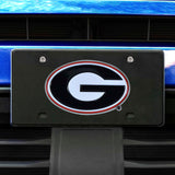 Georgia Bulldogs 3D Black License Plate