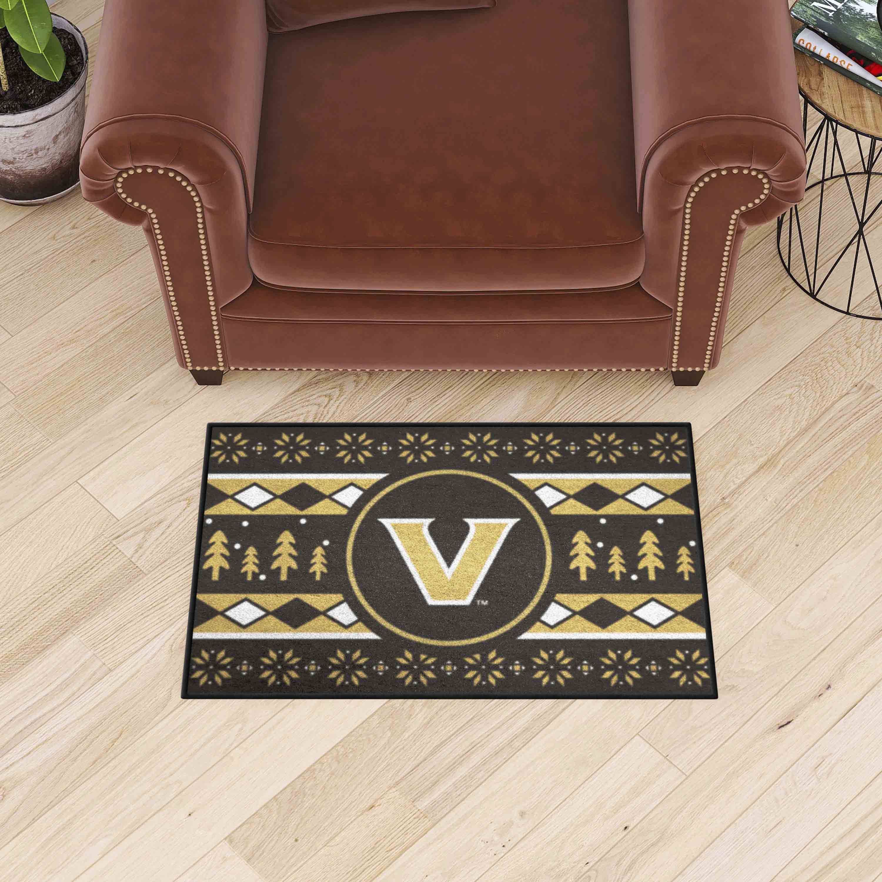 Vanderbilt University Holiday Sweater Starter Mat Accent Rug - 19in. x 30in.