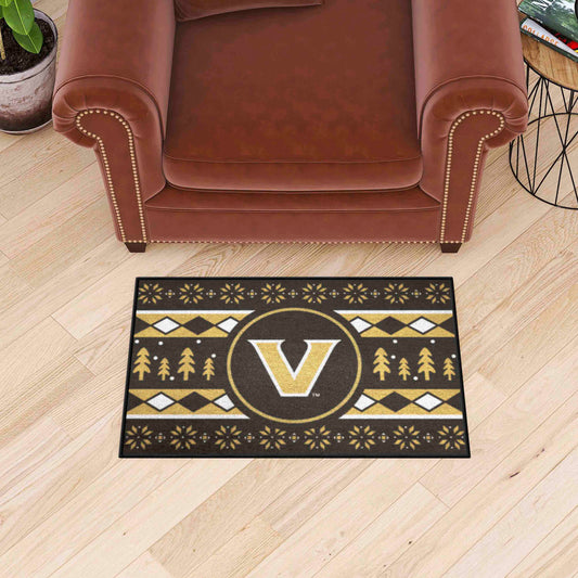 Vanderbilt University Holiday Sweater Starter Mat Accent Rug - 19in. x 30in.