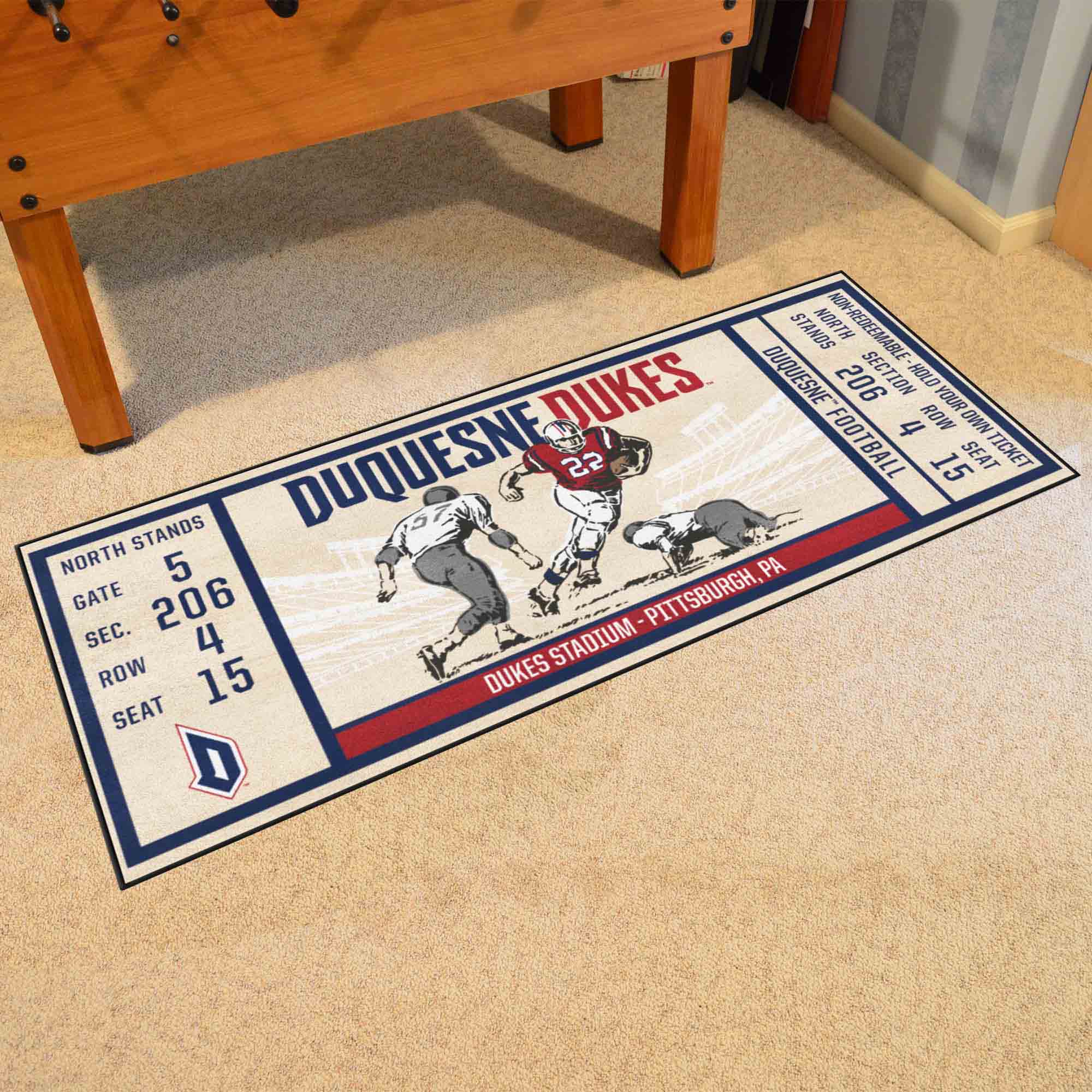 Duquesne Duke Ticket Runner Rug - 30in. x 72in.