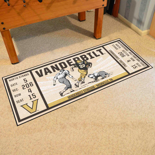 Vanderbilt Commodores Ticket Runner Rug - 30in. x 72in.