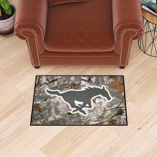 SMU Mustangs Camo Starter Mat Accent Rug - 19in. x 30in.