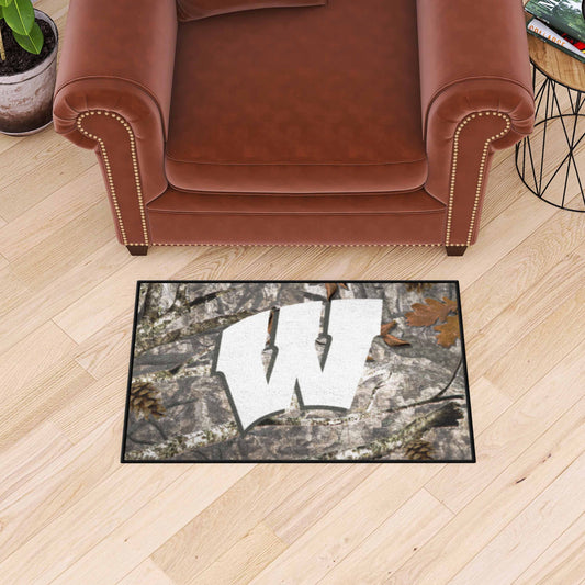 Wisconsin Badgers Camo Starter Mat Accent Rug - 19in. x 30in.