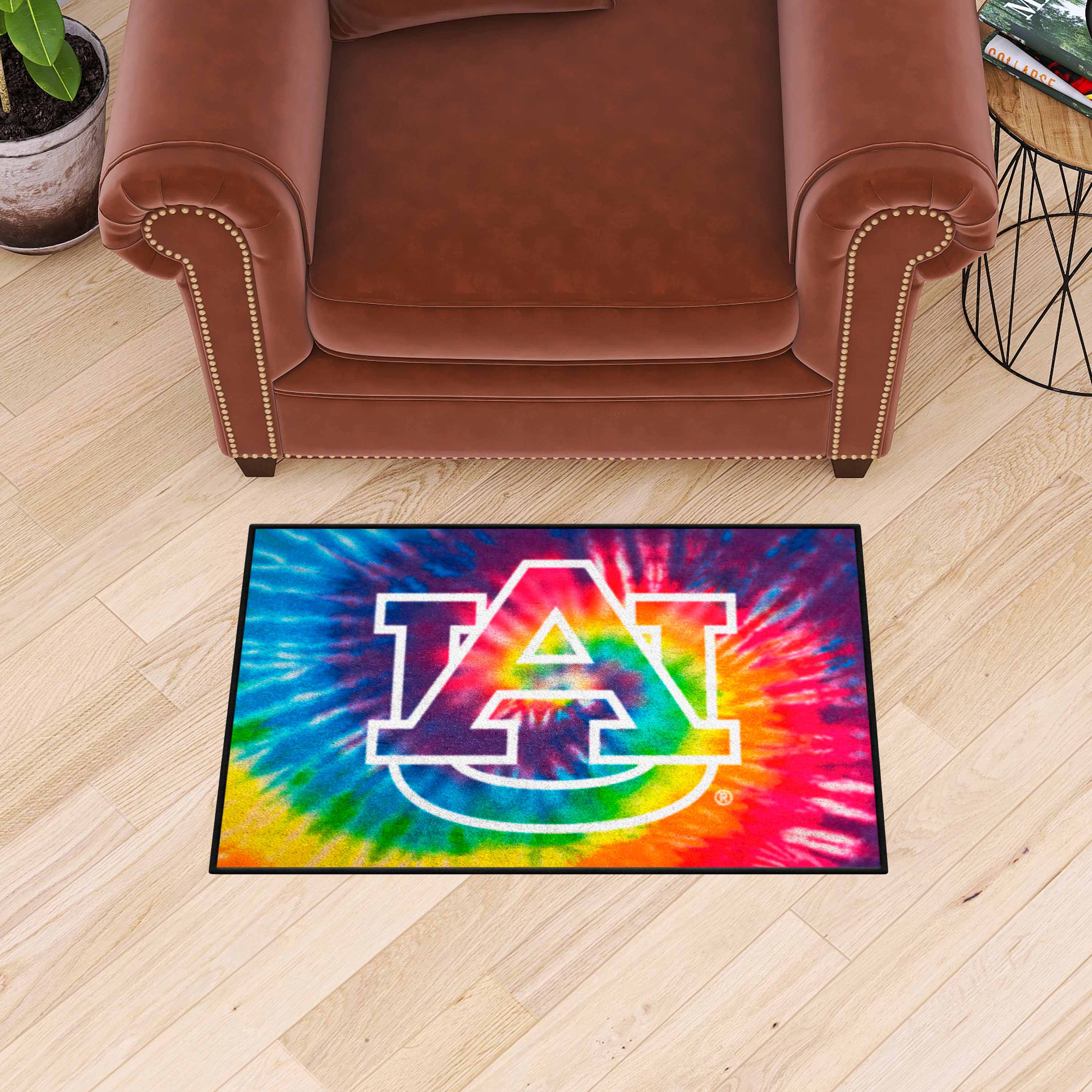 Auburn Tigers Tie Dye Starter Mat Accent Rug - 19in. x 30in.