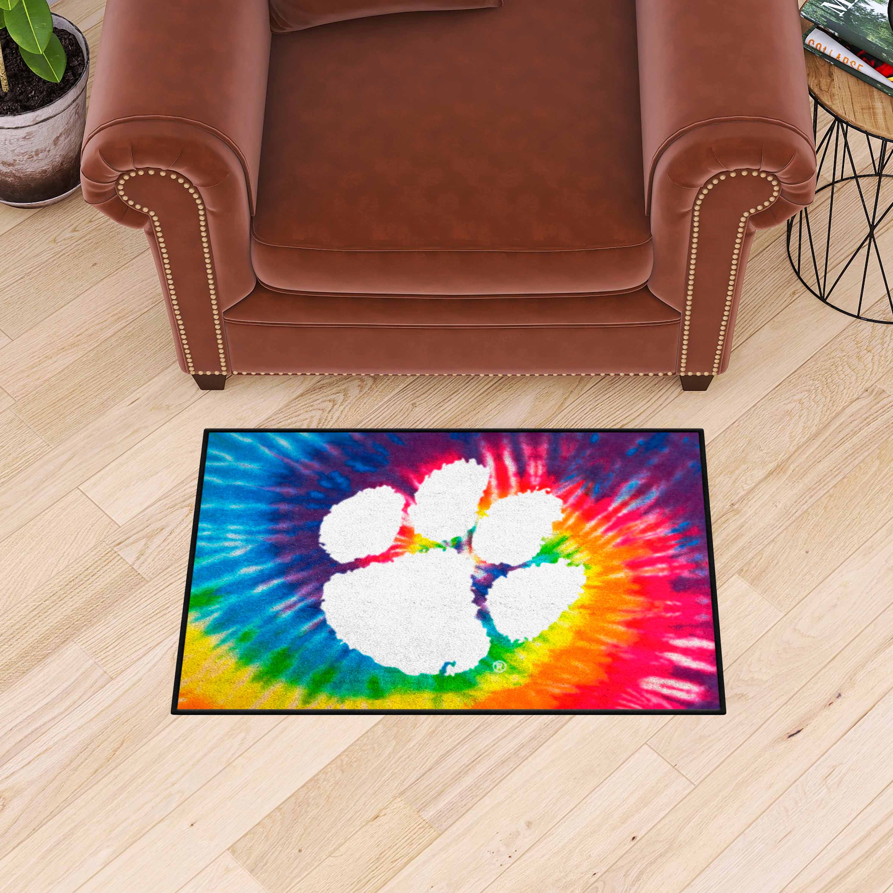 Clemson Tigers Tie Dye Starter Mat Accent Rug - 19in. x 30in.