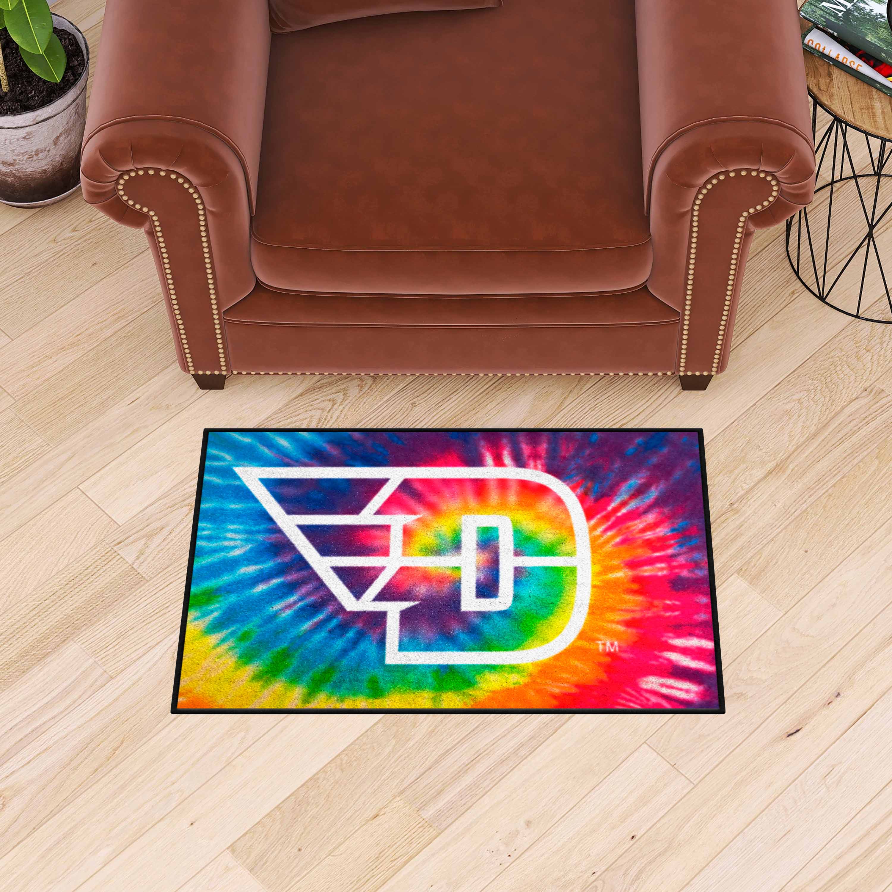 Dayton Flyers Tie Dye Starter Mat Accent Rug - 19in. x 30in.