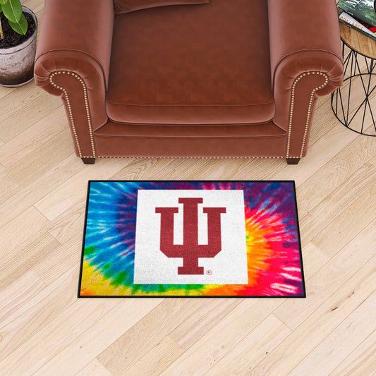 Indiana Hooisers Tie Dye Starter Mat Accent Rug - 19in. x 30in.