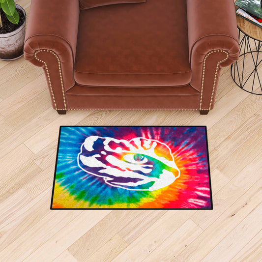 LSU Tigers Tie Dye Starter Mat Accent Rug - 19in. x 30in.