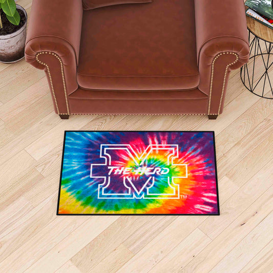 Marshall Thundering Herd Tie Dye Starter Mat Accent Rug - 19in. x 30in.