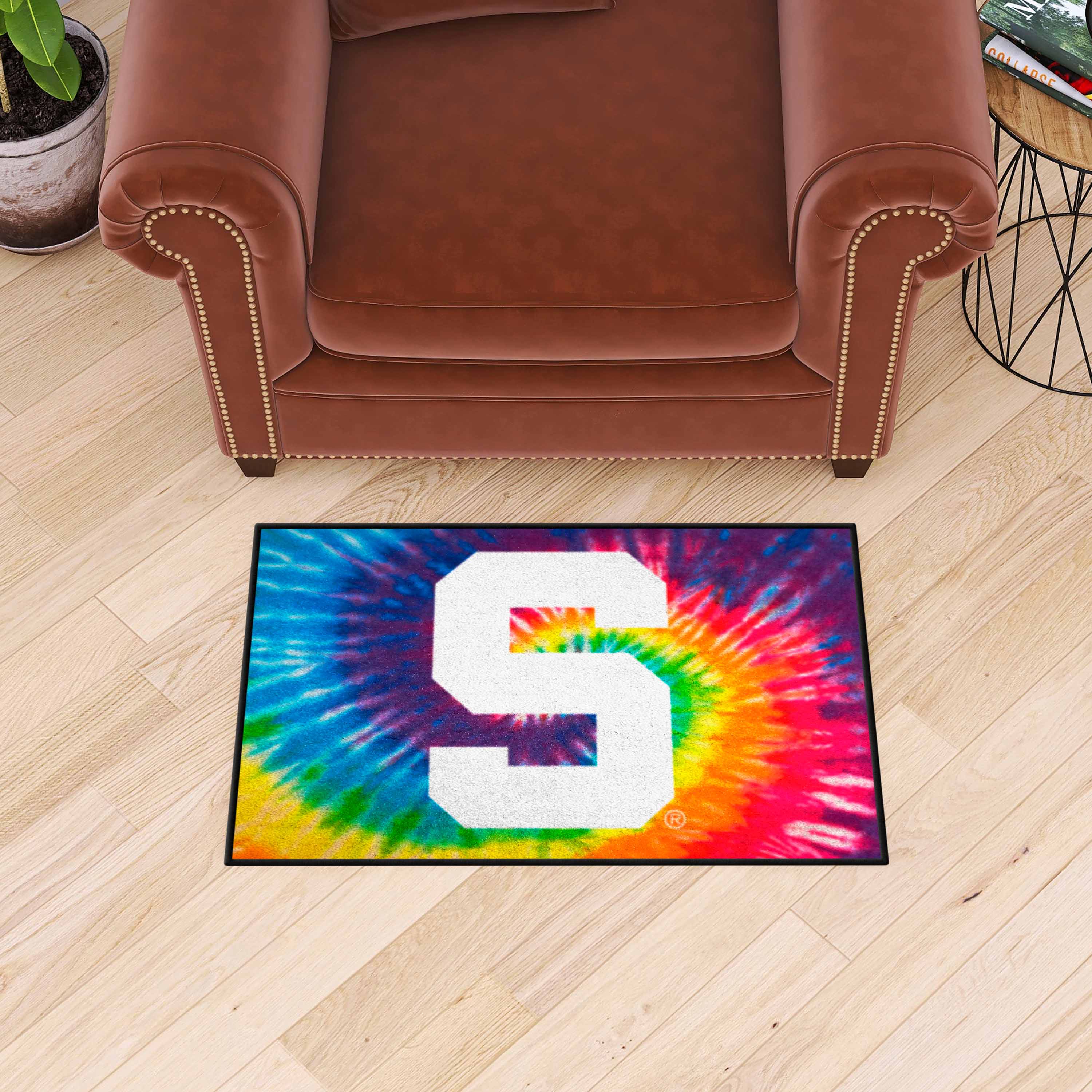 Michigan State Spartans Tie Dye Starter Mat Accent Rug - 19in. x 30in.