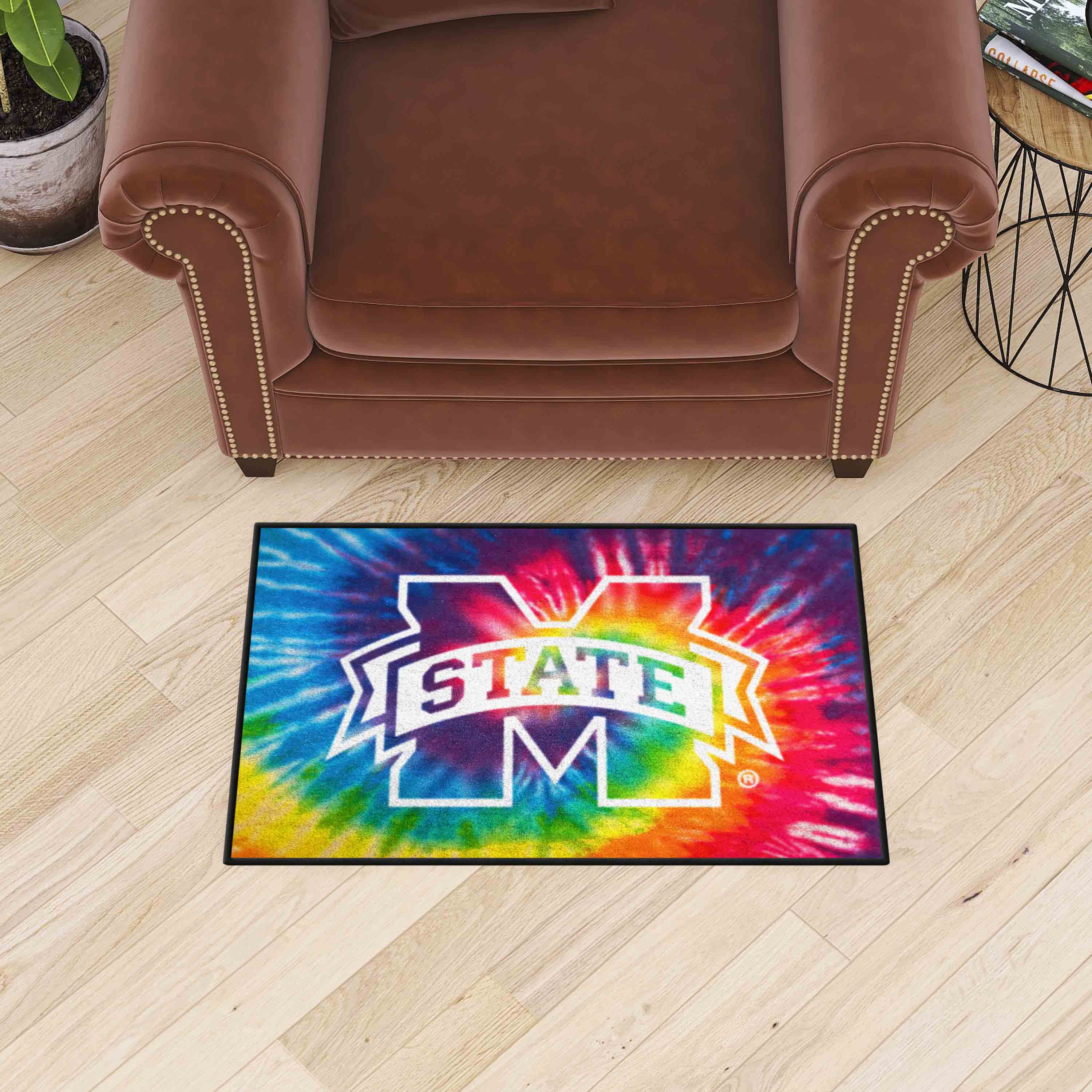 Mississippi State Bulldogs Tie Dye Starter Mat Accent Rug - 19in. x 30in.