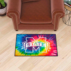 Mississippi State Bulldogs Tie Dye Starter Mat Accent Rug - 19in. x 30in.