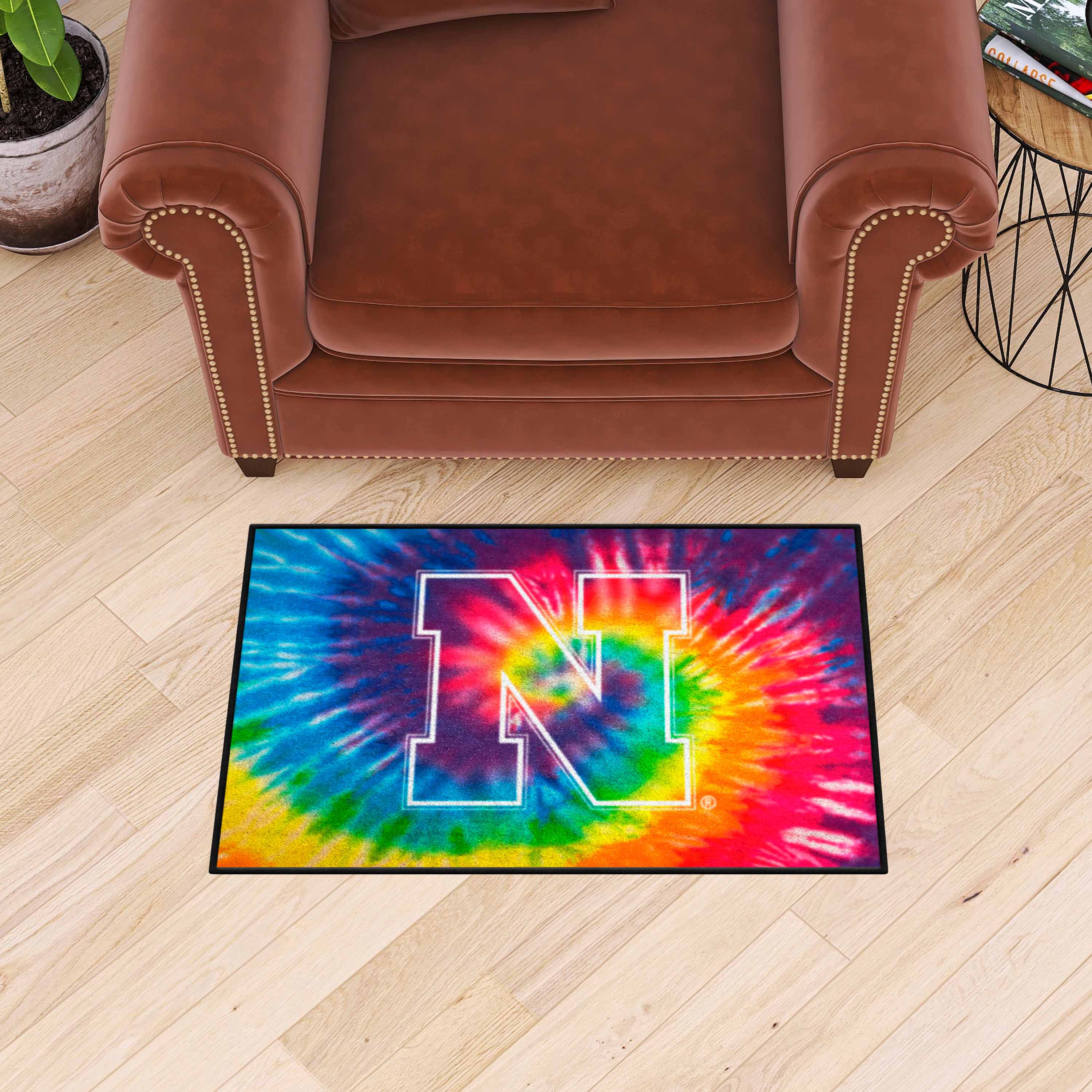 Nebraska Cornhuskers Tie Dye Starter Mat Accent Rug - 19in. x 30in. - Nebraska