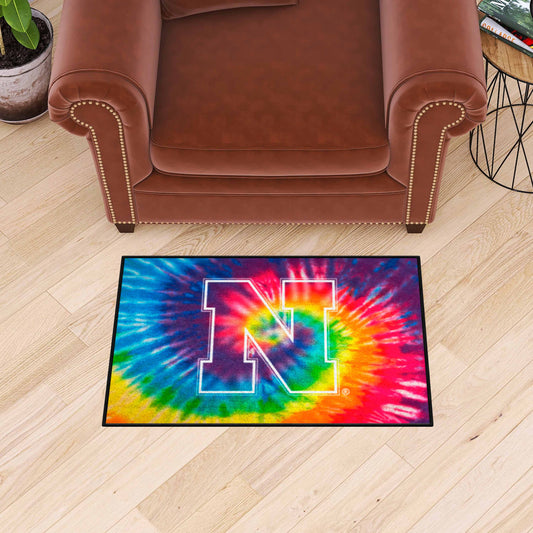 Nebraska Cornhuskers Tie Dye Starter Mat Accent Rug - 19in. x 30in. - Nebraska