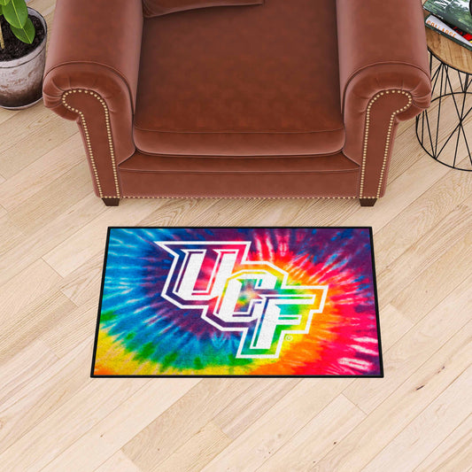 Central Florida Knights Tie Dye Starter Mat Accent Rug - 19in. x 30in. - Central Florida