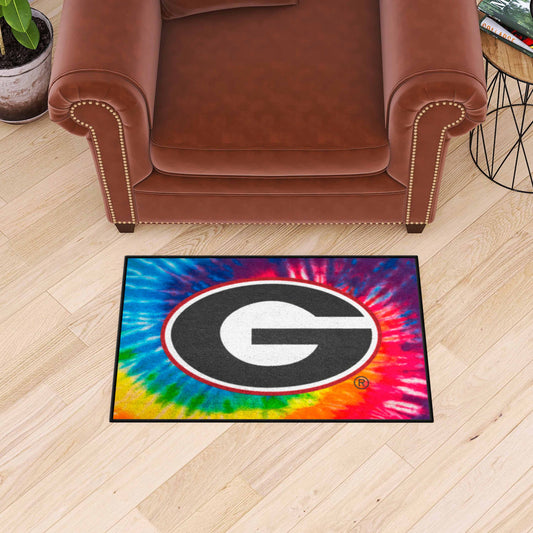 Georgia Bulldogs Tie Dye Starter Mat Accent Rug - 19in. x 30in.