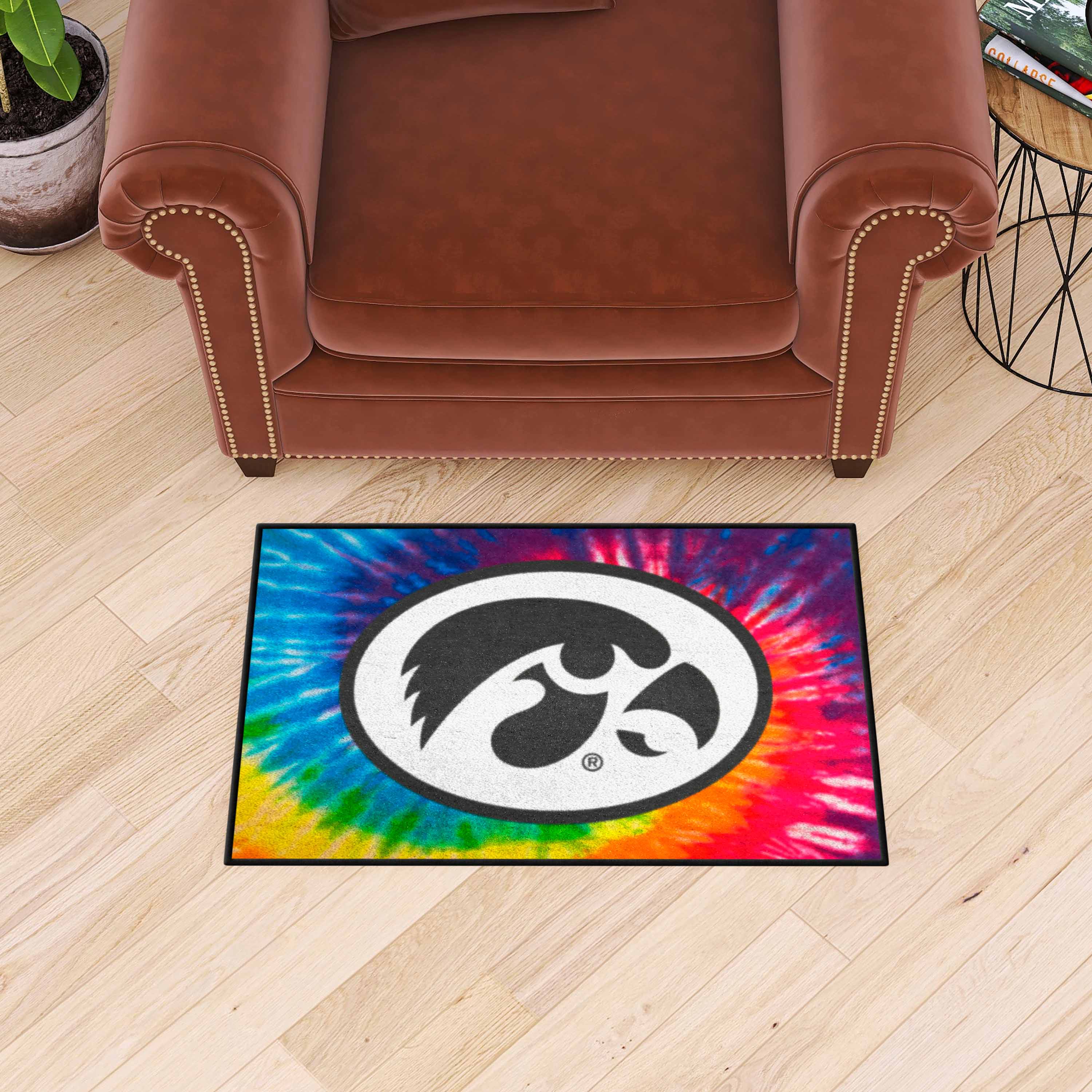 Iowa Hawkeyes Tie Dye Starter Mat Accent Rug - 19in. x 30in.