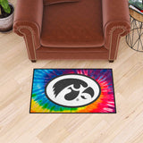 Iowa Hawkeyes Tie Dye Starter Mat Accent Rug - 19in. x 30in.