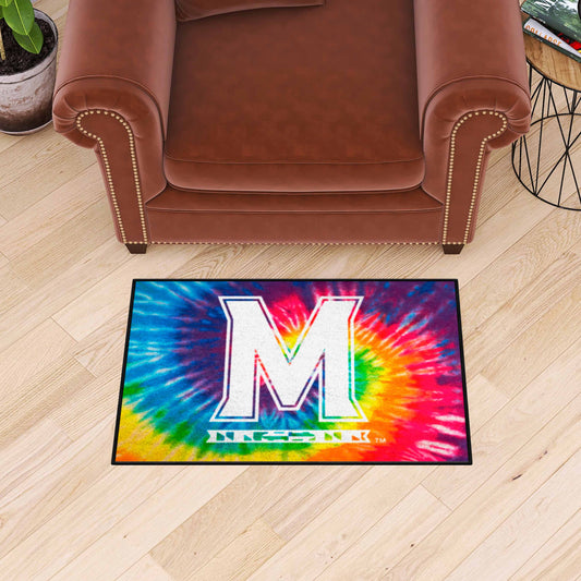 Maryland Terrapins Tie Dye Starter Mat Accent Rug - 19in. x 30in.