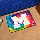 Michigan Wolverines Tie Dye Starter Mat Accent Rug - 19in. x 30in.