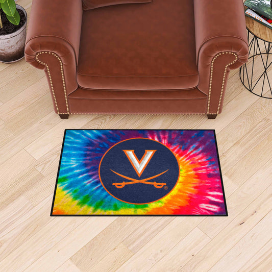 Virginia Cavaliers Tie Dye Starter Mat Accent Rug - 19in. x 30in.