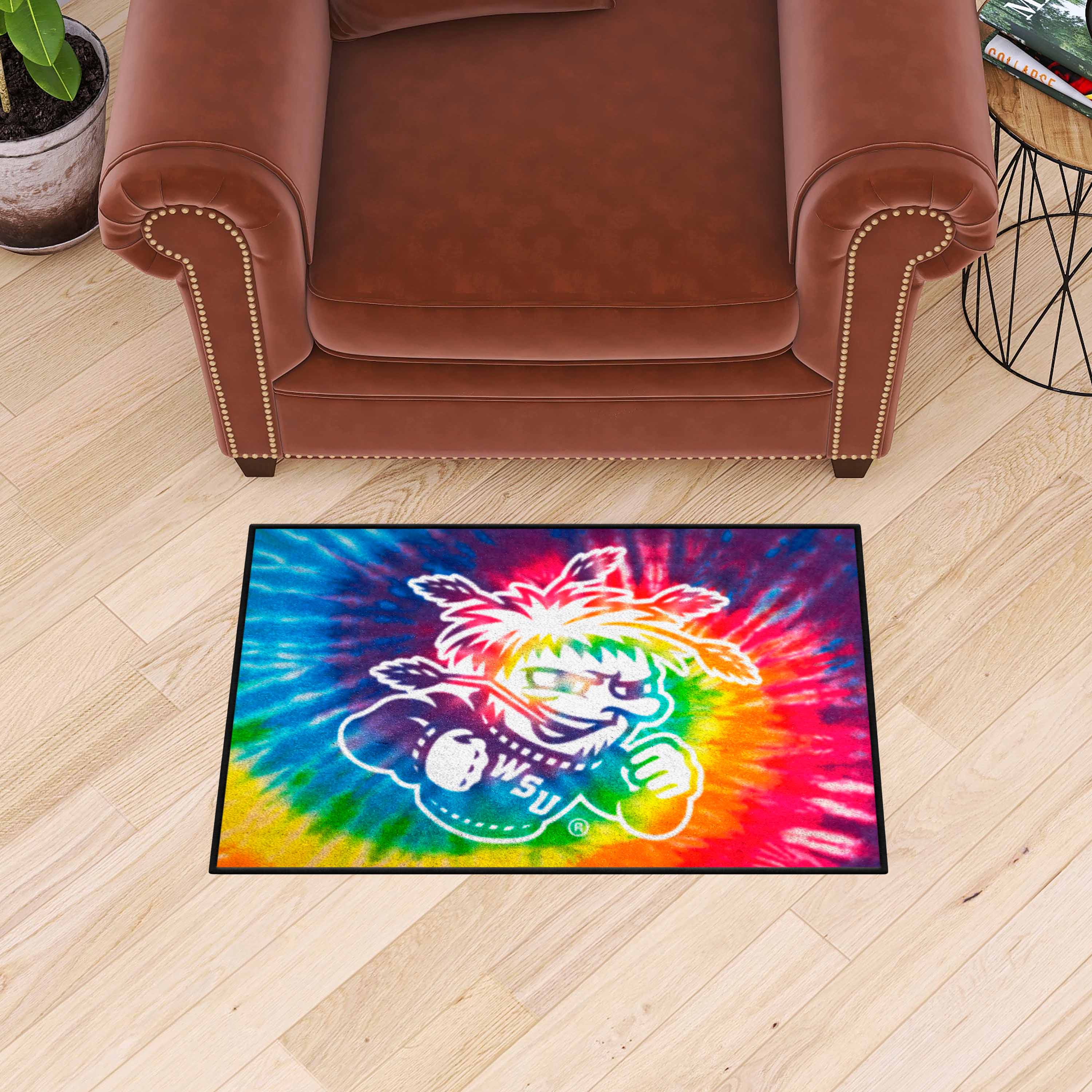 Wichita State Shockers Tie Dye Starter Mat Accent Rug - 19in. x 30in.