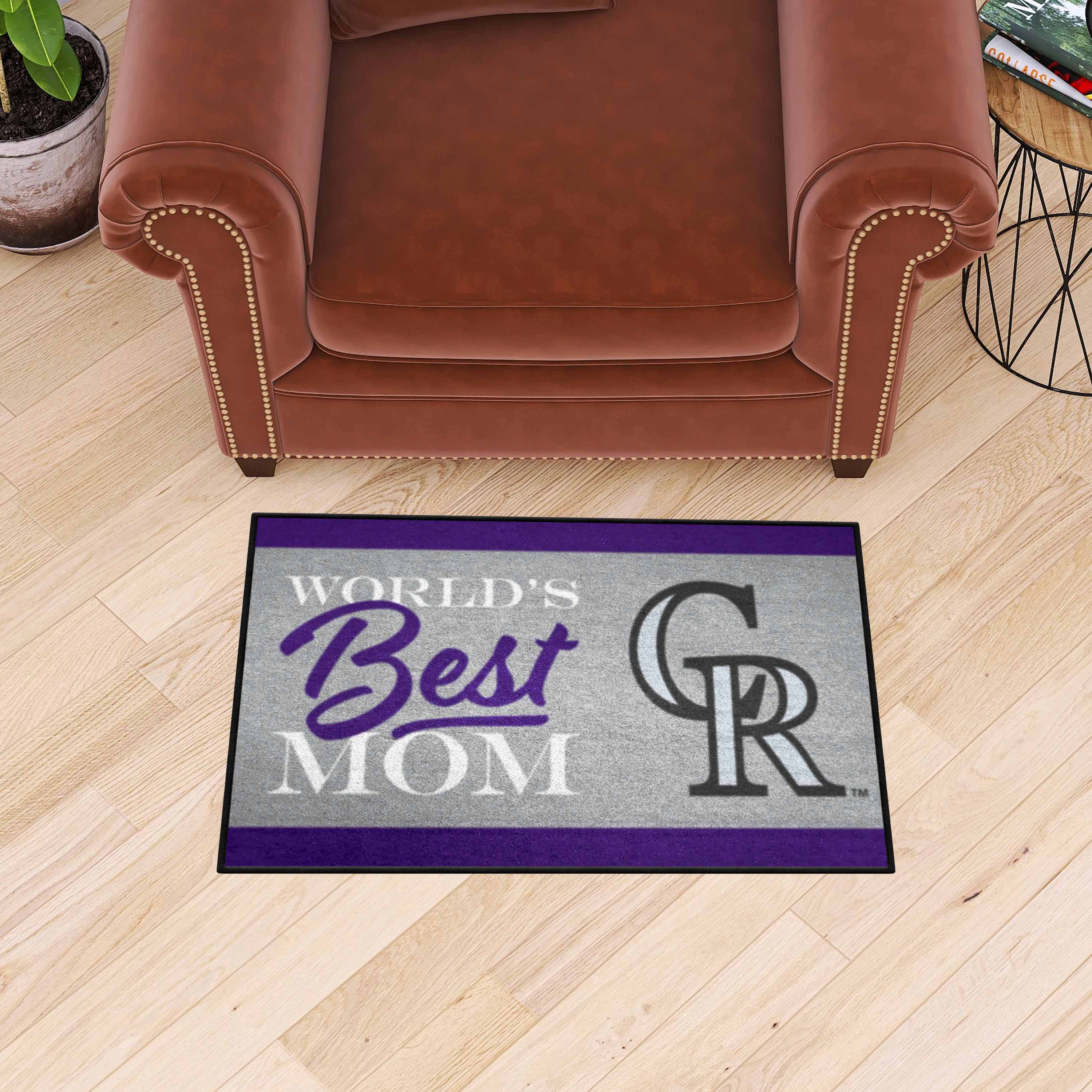 Colorado Rockies World's Best Mom Starter Mat Accent Rug - 19in. x 30in. - Colorado Rockies