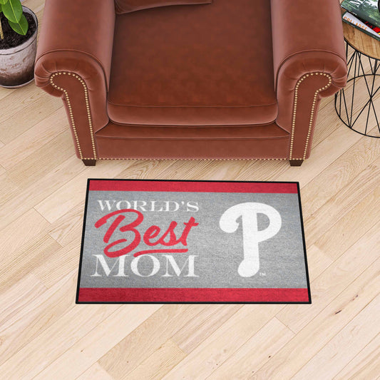 Philadelphia Phillies World's Best Mom Starter Mat Accent Rug - 19in. x 30in.