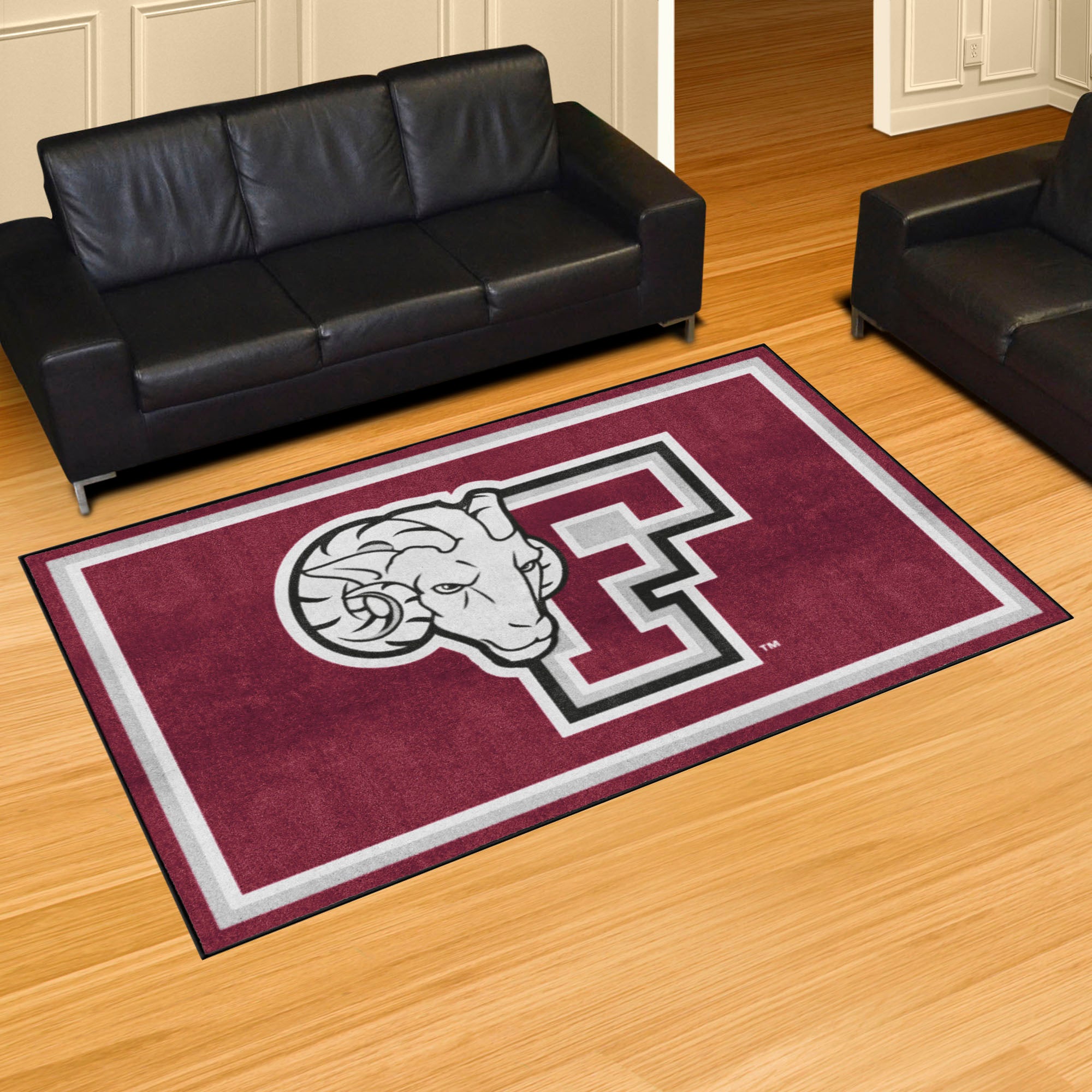 Fordham Rams 5ft. x 8 ft. Plush Area Rug