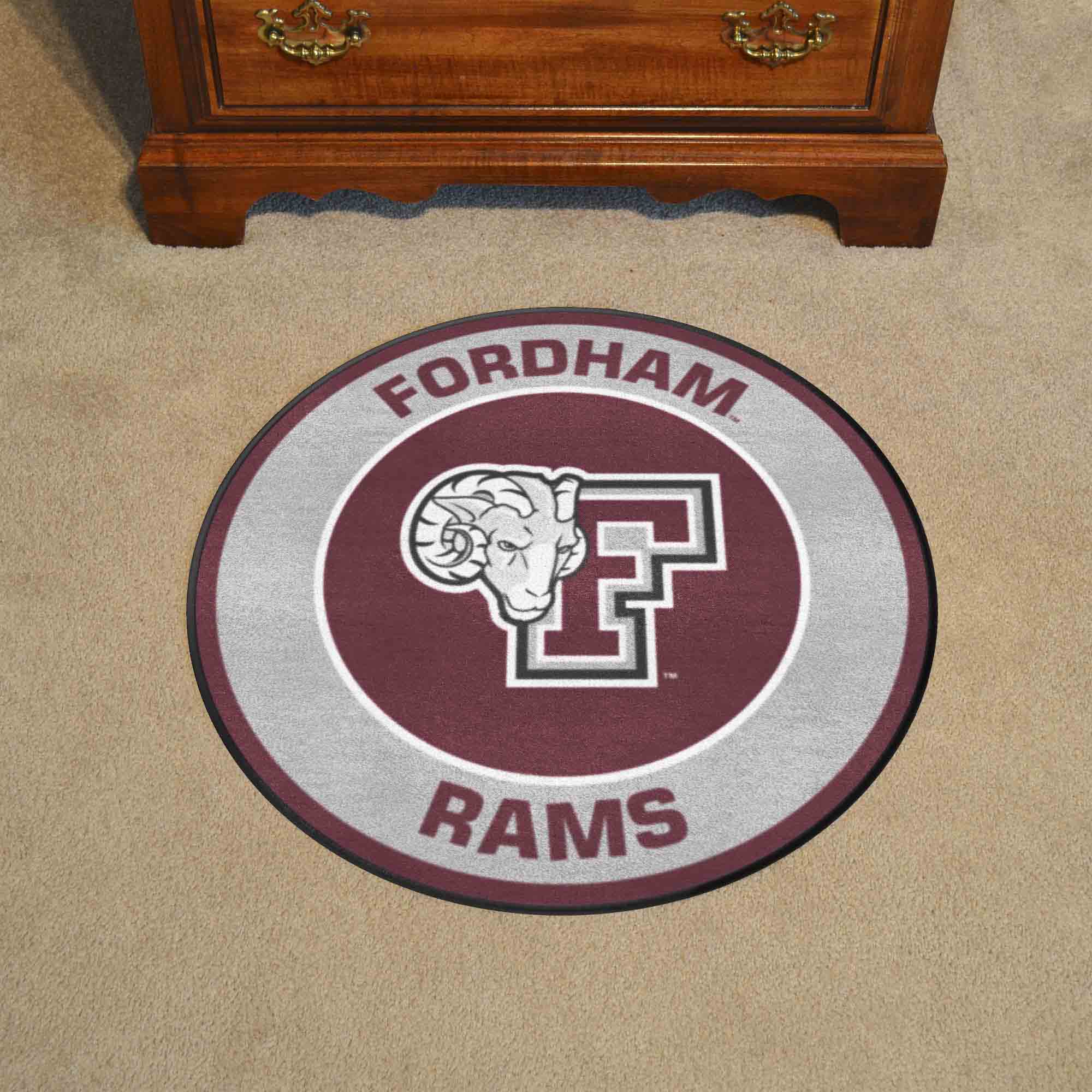 Fordham Rams Roundel Rug - 27in. Diameter