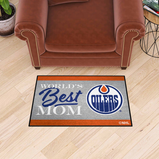 Edmonton Oilers World's Best Mom Starter Mat Accent Rug - 19in. x 30in.