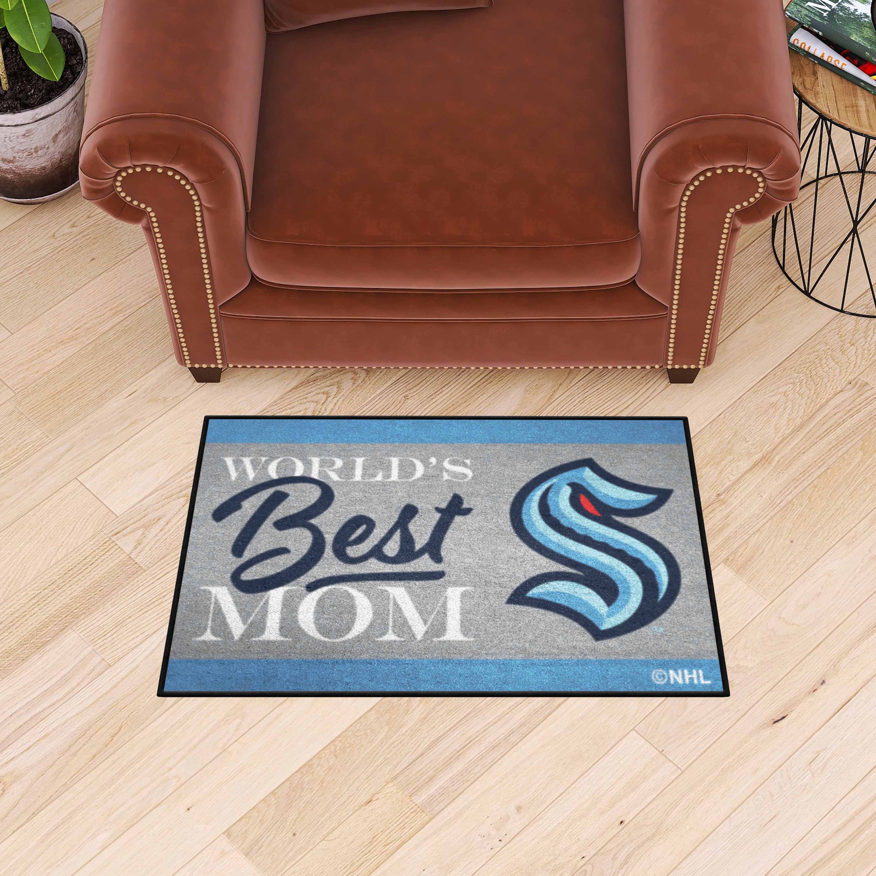 Seattle Kraken World's Best Mom Starter Mat Accent Rug - 19in. x 30in.