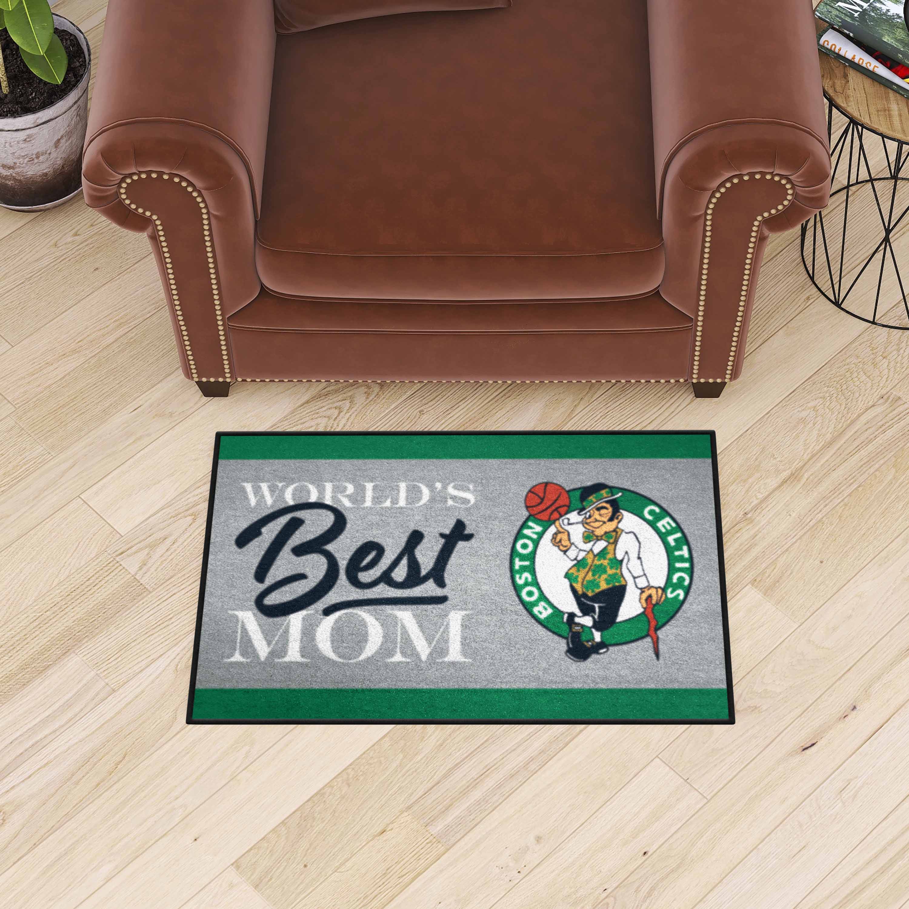 Boston Celtics World's Best Mom Starter Mat Accent Rug - 19in. x 30in. - Boston Celtics