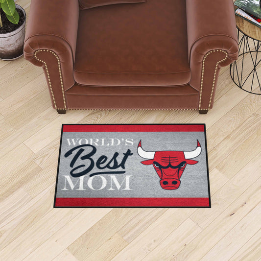 Chicago Bulls World's Best Mom Starter Mat Accent Rug - 19in. x 30in. - Chicago Bulls