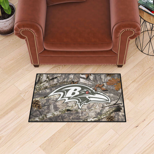 Baltimore Ravens Camo Starter Mat Accent Rug - 19in. x 30in. - Baltimore Ravens