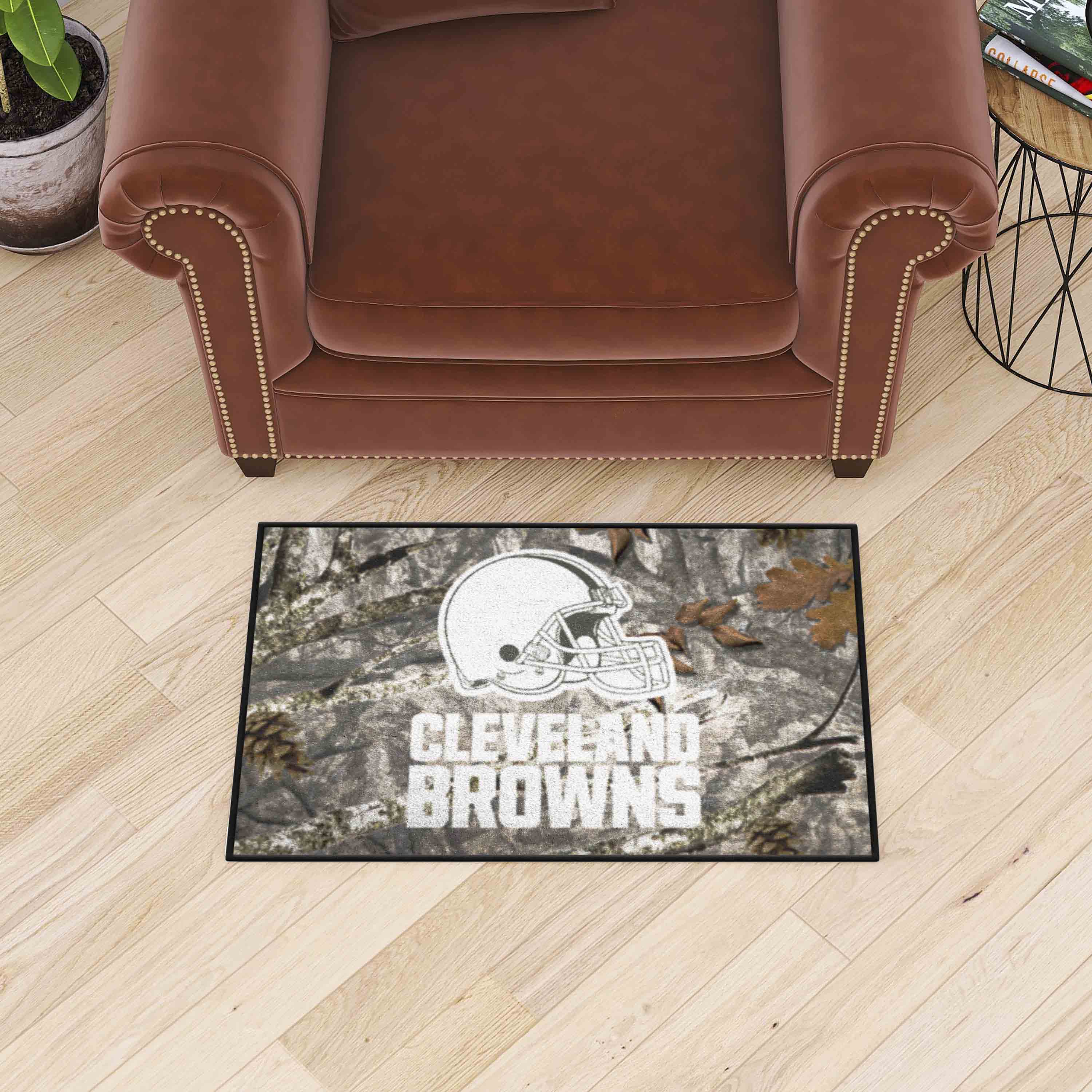 Cleveland Browns Camo Starter Mat Accent Rug - 19in. x 30in. - Cleveland Browns