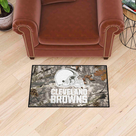 Cleveland Browns Camo Starter Mat Accent Rug - 19in. x 30in. - Cleveland Browns