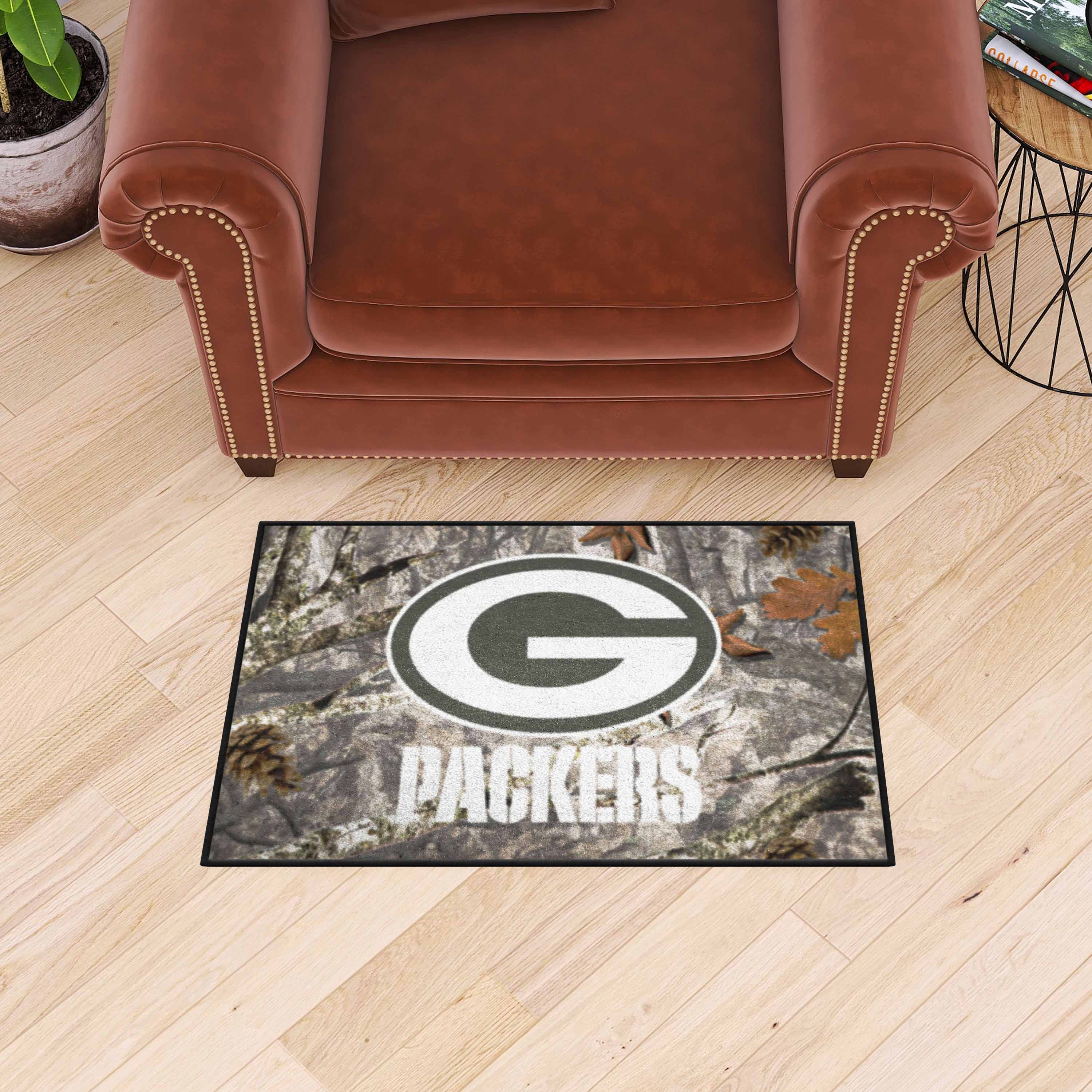 Green Bay Packers Camo Starter Mat Accent Rug - 19in. x 30in. - Green Bay Packers