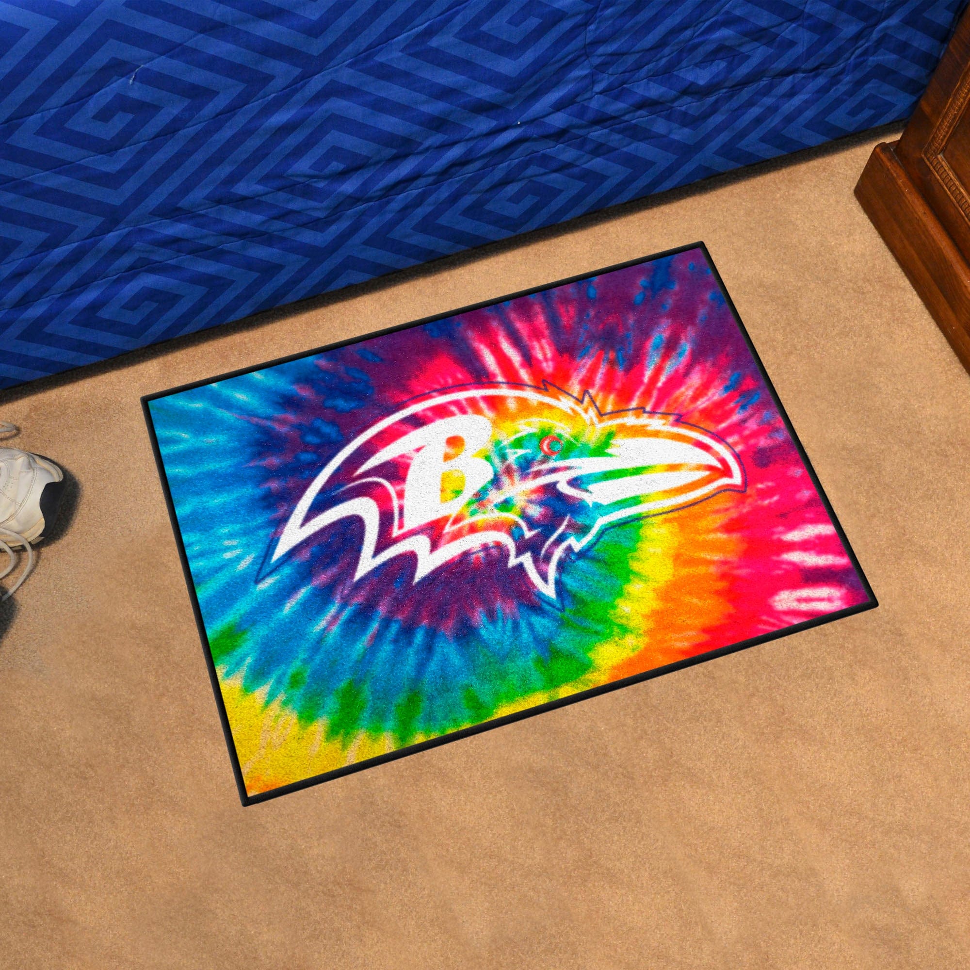 Baltimore Ravens Tie Dye Starter Mat Accent Rug - 19in. x 30in. - Baltimore Ravens