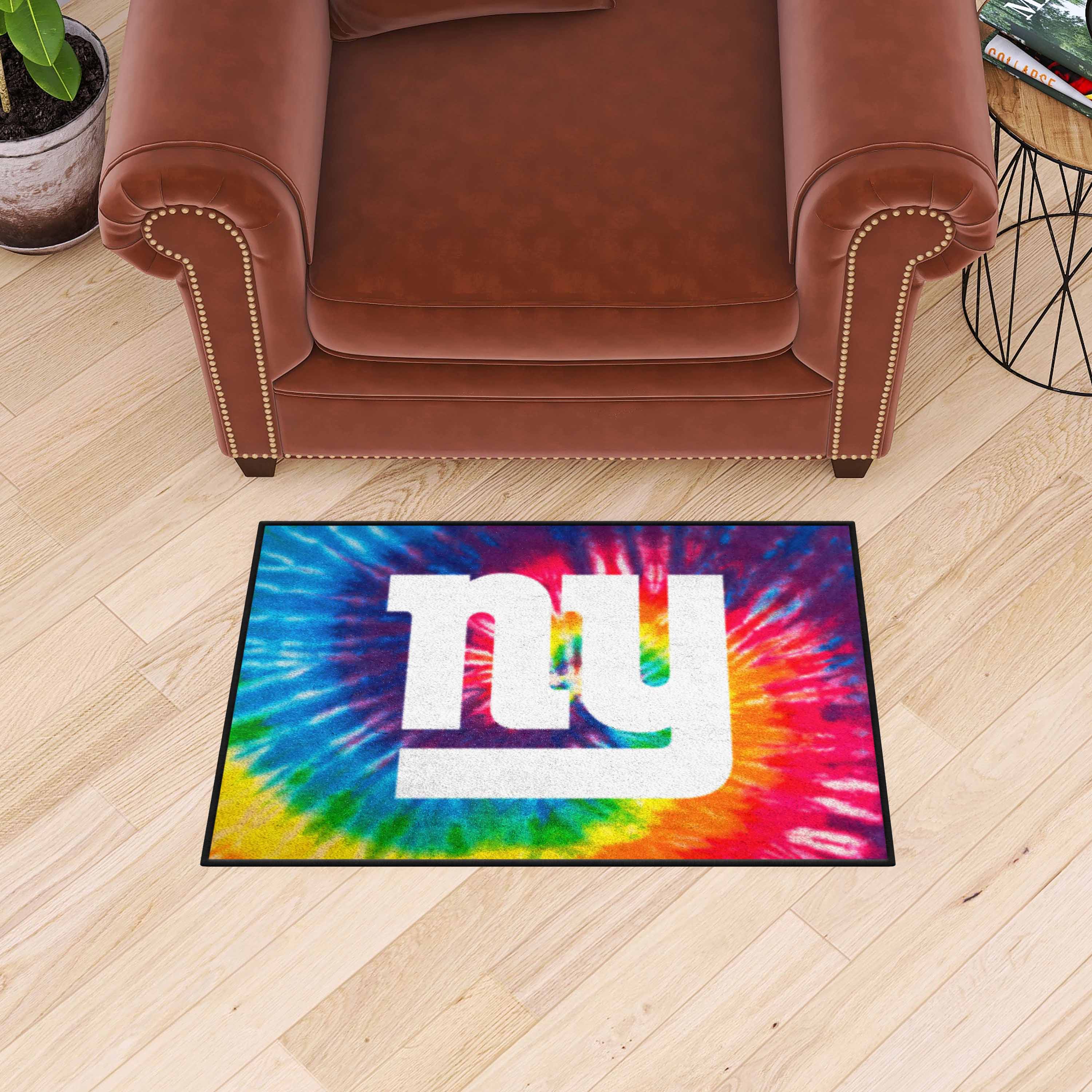 New York Giants Tie Dye Starter Mat Accent Rug - 19in. x 30in.