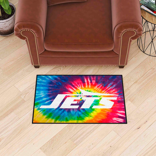 New York Jets Tie Dye Starter Mat Accent Rug - 19in. x 30in.