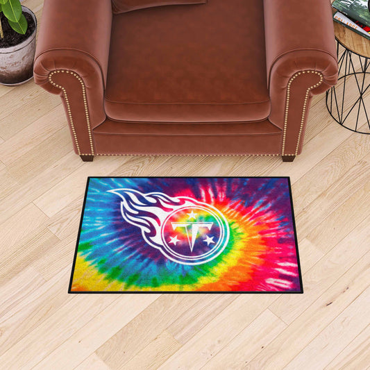 Tennessee Titans Tie Dye Starter Mat Accent Rug - 19in. x 30in.