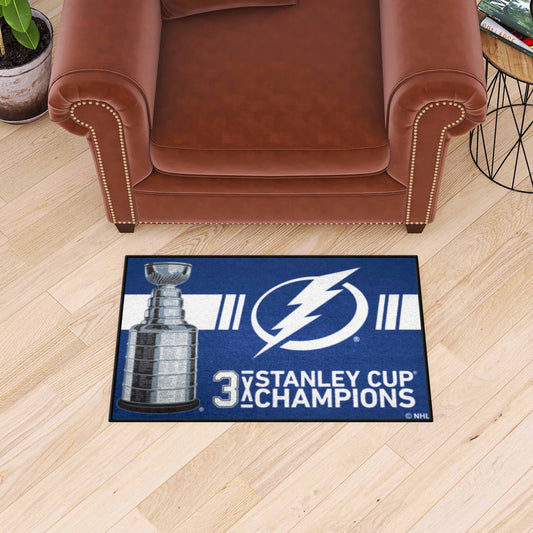 Tampa Bay Lightning Dynasty Starter Mat Accent Rug - 19in. x 30in.