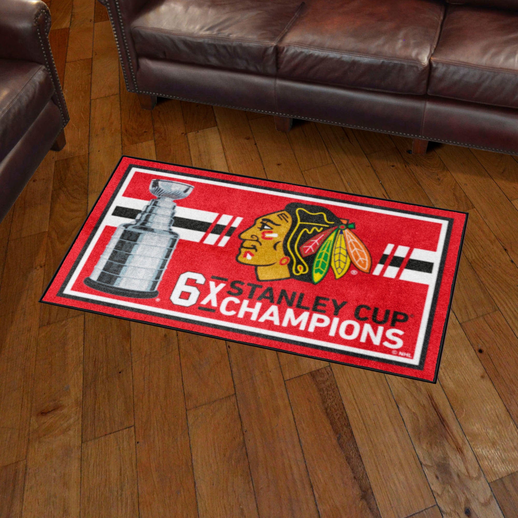 Chicago Blackhawks Dynasty 3ft. x 5ft. Plush Area Rug - Chicago Blackhawks