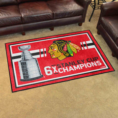 Chicago Blackhawks Dynasty 4ft. x 6ft. Plush Area Rug - Chicago Blackhawks