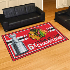 Chicago Blackhawks Dynasty 5ft. x 8ft. Plush Area Rug - Chicago Blackhawks