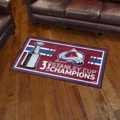 Colorado Avalanche Dynasty 3ft. x 5ft. Plush Area Rug - Colorado Avalanche