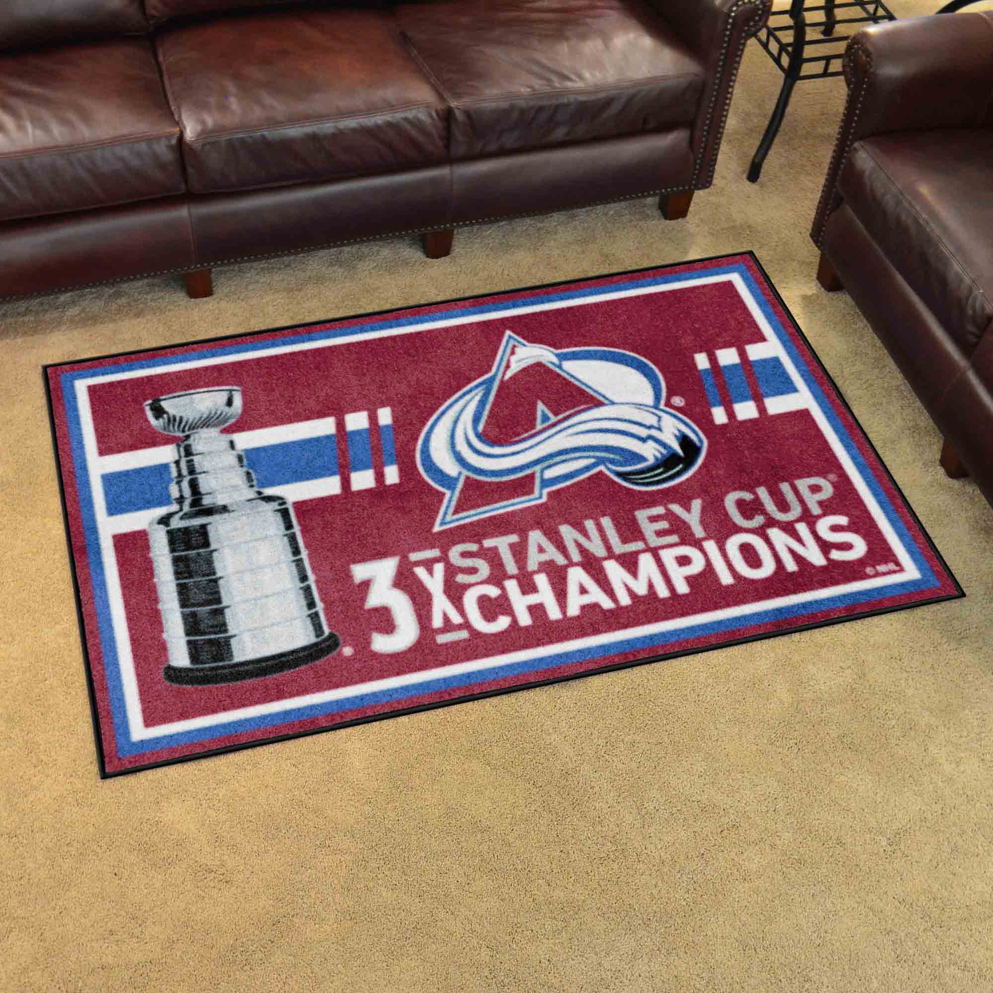 Colorado Avalanche Dynasty 4ft. x 6ft. Plush Area Rug - Colorado Avalanche