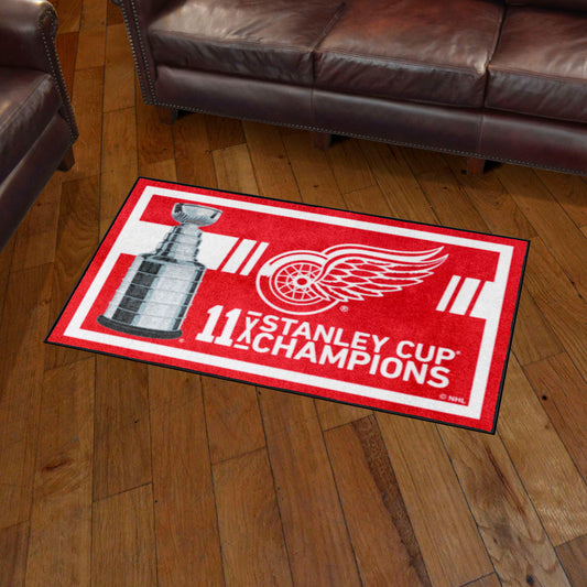 Detroit Red Wings Dynasty 3ft. x 5ft. Plush Area Rug