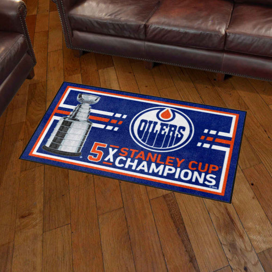 Edmonton Oilers Dynasty 3ft. x 5ft. Plush Area Rug